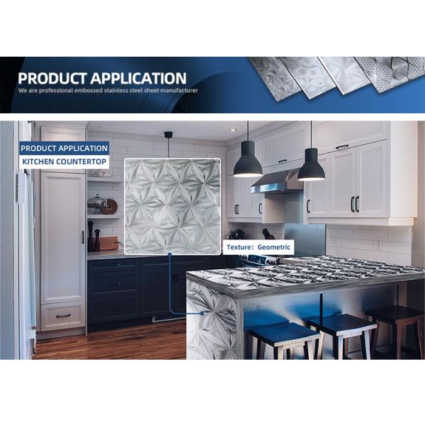 Diamond Embossed Stainless Steel Sheet Custom Cut 3mm Thickness