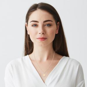 18K Gold ‘M’ Pendant Necklace