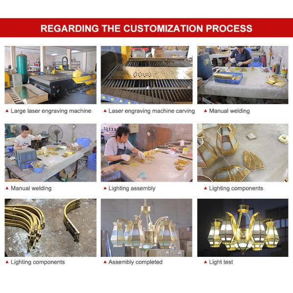 3500K CCT 80 Ra Vintage Copper Chandelier For Hotel Restaurant