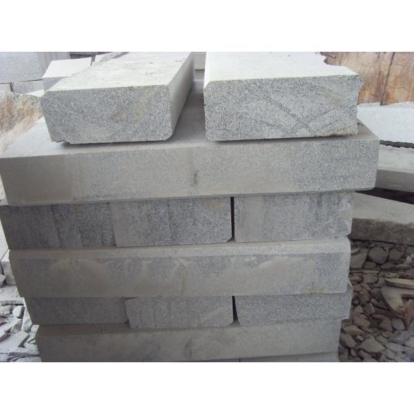 Granite stone block paving grey kerbs curbstone flamed sawn cut