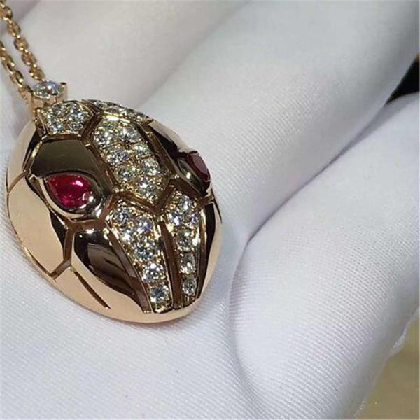 Bi Serpenti series Snakeheads Necklace 18k gold white gold yellow gold rose gold diamond necklace