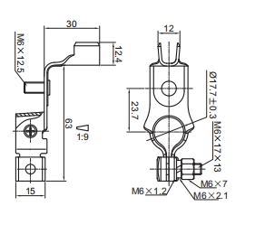 Wire Harness Automotive Battery Terminals Copper Clamp SC6350-3724021-01