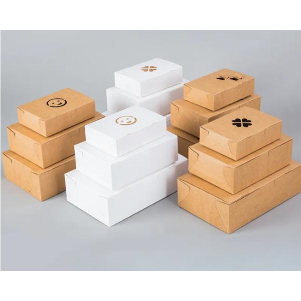 UV Printing Logo Kraft Paper Box With Gold Card Paper Custom Color