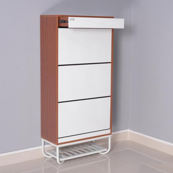 Three Layer Reversible 25 Pairs MDF Shoe Wooden Cabinet