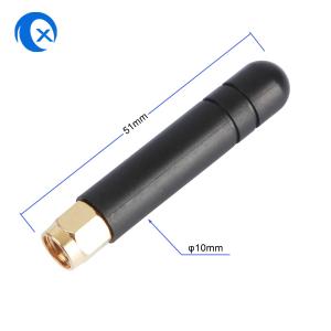 Right Angle 868 MHZ SMA Antenna Short White Rubber Duck Male / Female Connector