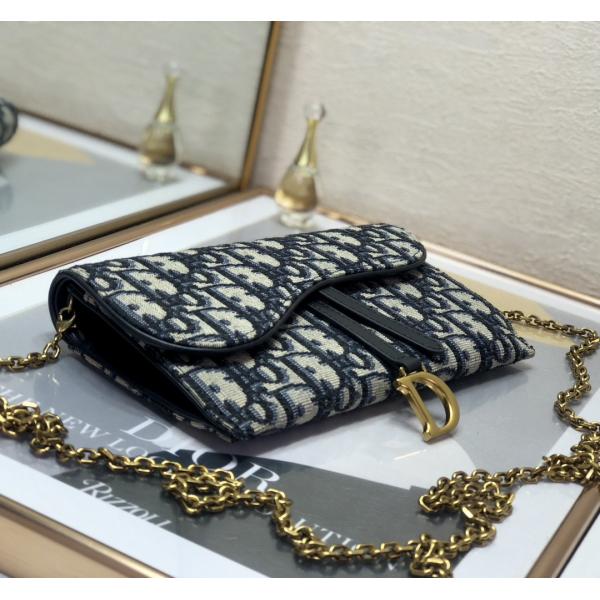 OEM Branded Saddle Long Dior Oblique Jacquard Pouch Wallet