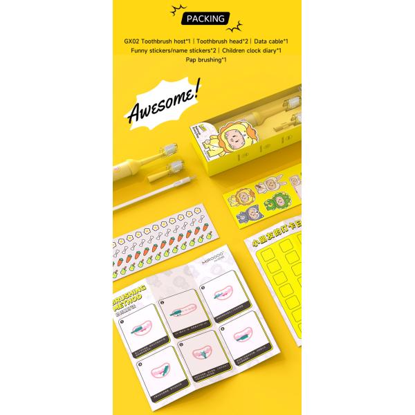 Miroooo Kids Electric Toothbrush, Professional OEM Manufacturer,2 Min Smart Timer, 18000VPM