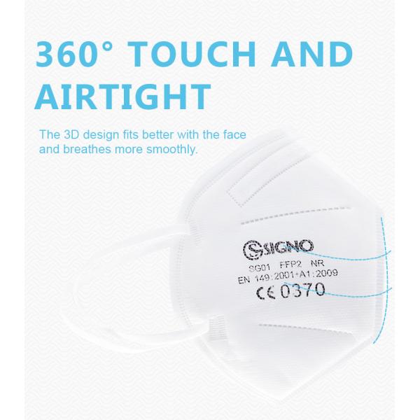 Personal Protection CE Approval FFP2 Disposable Protective Face Mask 5Plys
