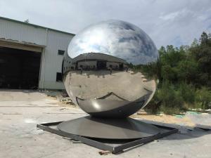 Quality Outdoor Large Stainless Steel Ball Sculpture Modern Decorative Design for sale
