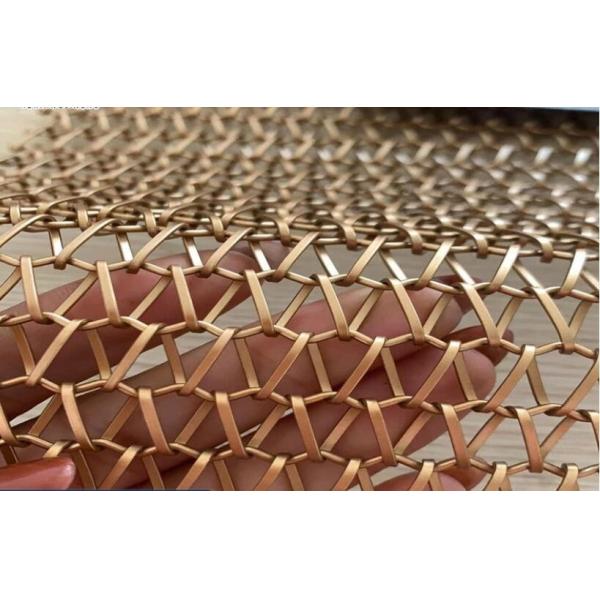 Dutch Weave Decorative Gold Stainless Steel Bar Decorative Metal Curtain