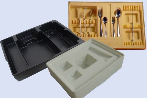 Flocking Plastic Blister Packaging 0.3mm Thick Velvet Jewelry Tray Insert