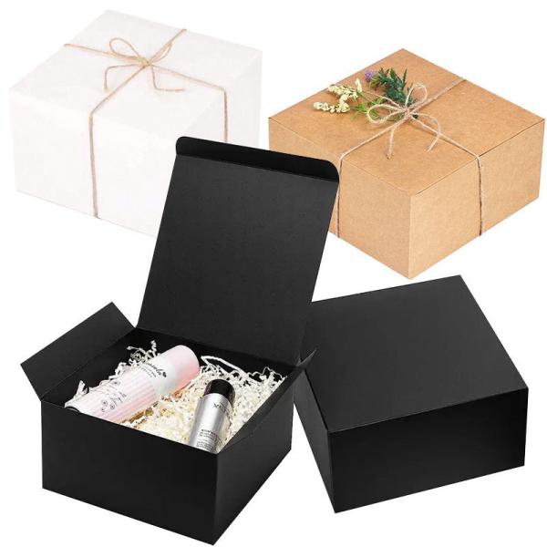 Buy Matte Paperboard Boxes White Black  Square Gift Box Natural Rigid Packaging at wholesale prices
