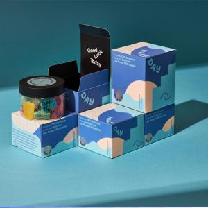 Green Pink Cardboard Cosmetic Packaging Varnishing Skin Care Boxes