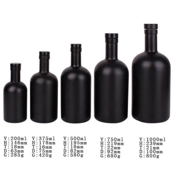 In Stock Promotional High Quality 750ml Glass Liquor Bottles