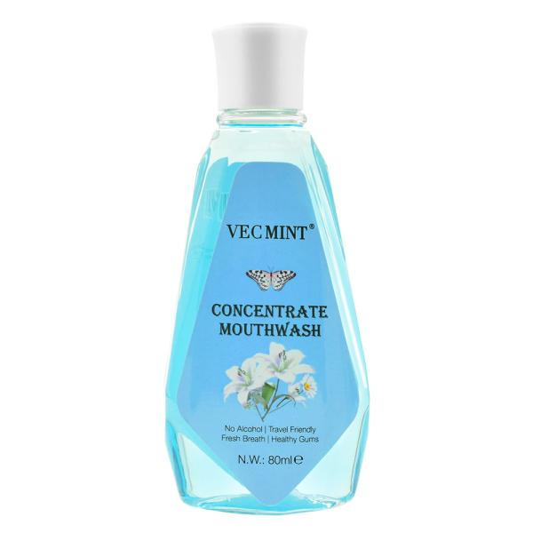 VECMINT Alcohol Free 80ml Floral Flavors Antibacterial Concentrated Mouth Wash Oral Wash Teeth Cleaning