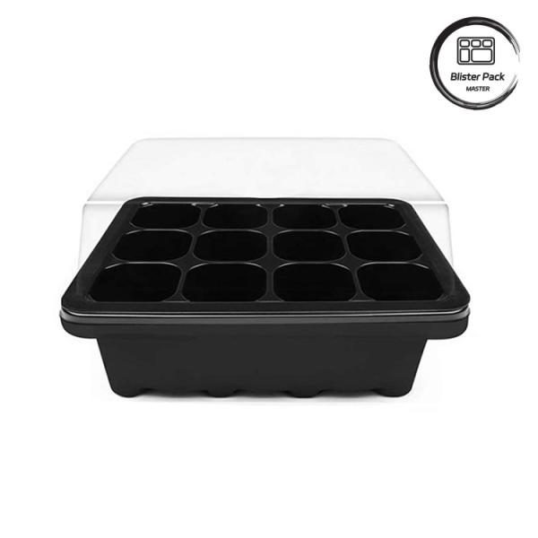 Multi Functional Indoor Garden Nursery Box Plastic Seedling Trays / 6 Cell Seedling Trays
