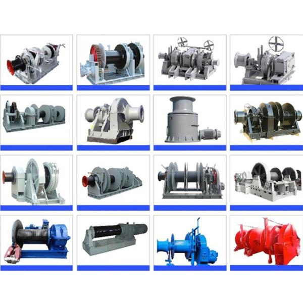 Load 100KN Power 45KW Chain Diameter 12mm Marine Drum Winch