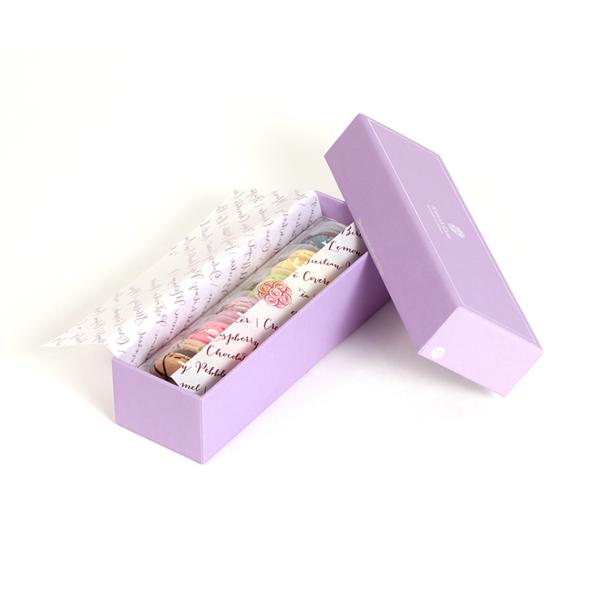 Custom Rigid Macaroon Gift Packaging Boxes With Plastic Tray