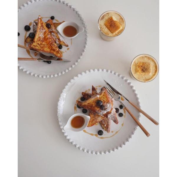 Retro White Pearl Edge European Western Ceramic Dinnerware Sets