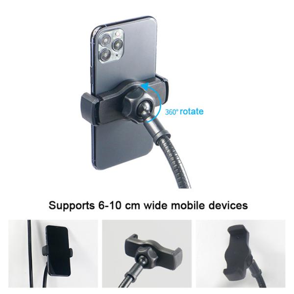 Universal Selfie Ring Light With Flexible Mobile Phone Holder Lazy Bracket Desk Lamp LED Light For Live Stream Office