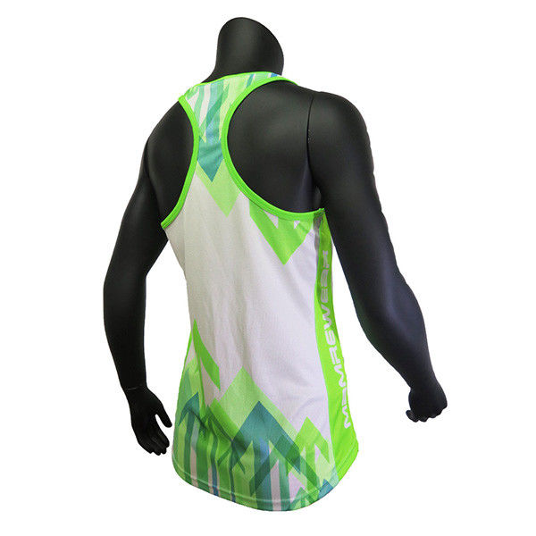 Green Color Casual Sport Clothes Ladies Running Singlets All Sizes Available