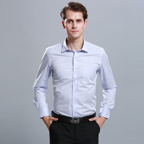 Spring Fashion Custom Business Shirts / Men Casual Work Long Sleeve Shirts 60% Cotton