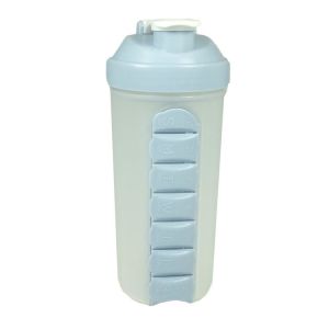 China BPA Free Shaker Water Bottle With 7 Day Pill Case on sale