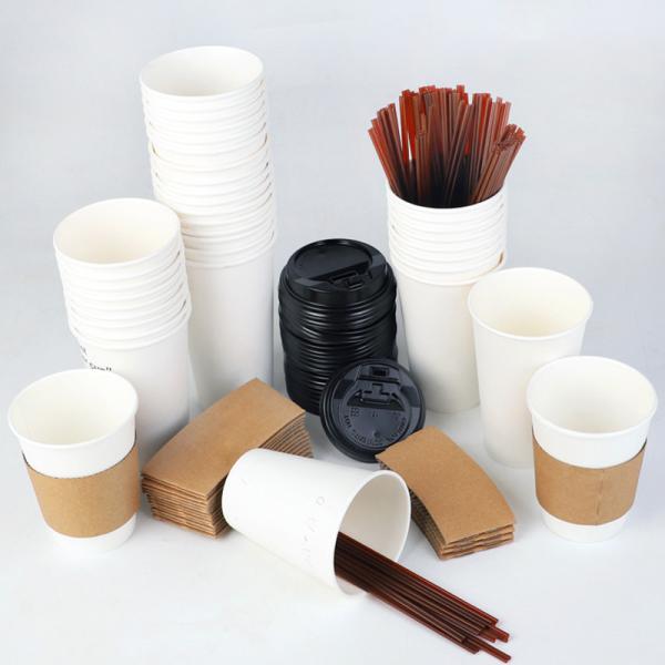 Kraft Paper Custom Disposable Coffee Cups OEM ODM Printed