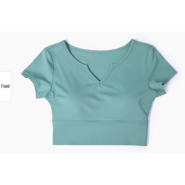 Altiland Padded Women Workout Tops V Neck Yoga Gym Sports T - Shirts