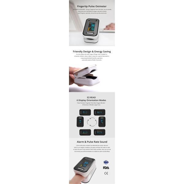 OLED Oximetry Portable Fingertip Pulse Oximeter Oxygen Saturation Monitor
