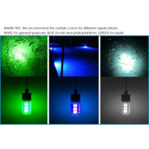 Attracts Fish Underwater Fishing Light DC12V 10W Fishing LED Light Night Fishing