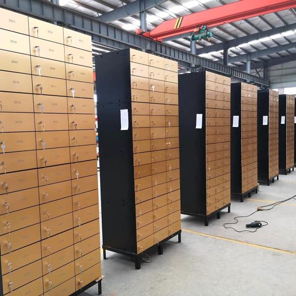 ISO Certificate 2200mm Height Gold Safety Lockers For Office