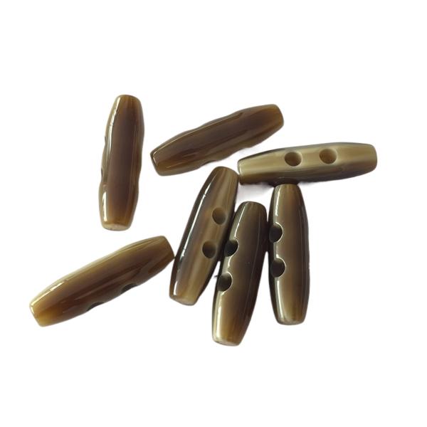 2 Holes Shaded Oval Shape Toggle Coat Horn Buttons Use On Jacket Sweater Coat