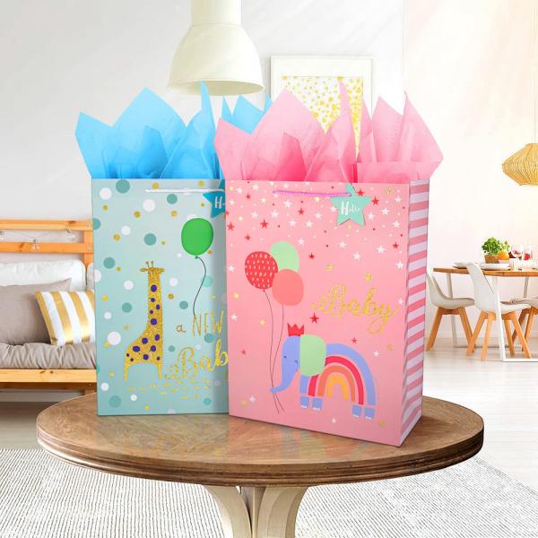 Stickers Colorful Cartoon Animal Candy Paper Gift Bag For Kids Birthday Baby Shower Party Favor