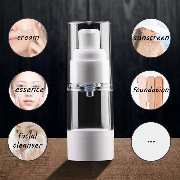 AS / PP Airless Cosmetic Bottles Smooth Surface Shatter Resistant