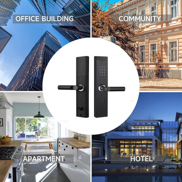 USB Charging Port Fingerprint Door Lock Home Keyless Door Lock With App TT Lock