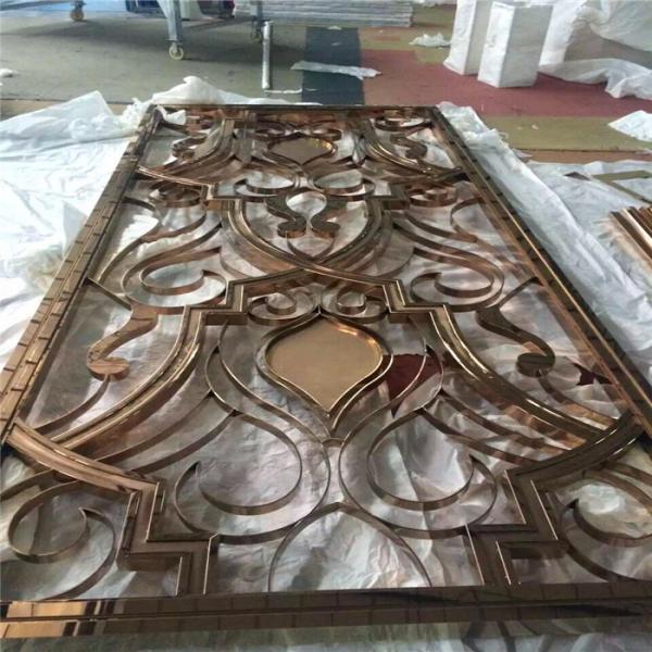 Colored Metal Laser Cut Panels stainless steel partitions For Hotels Villa Lobby Interior Decoration 201 304 316