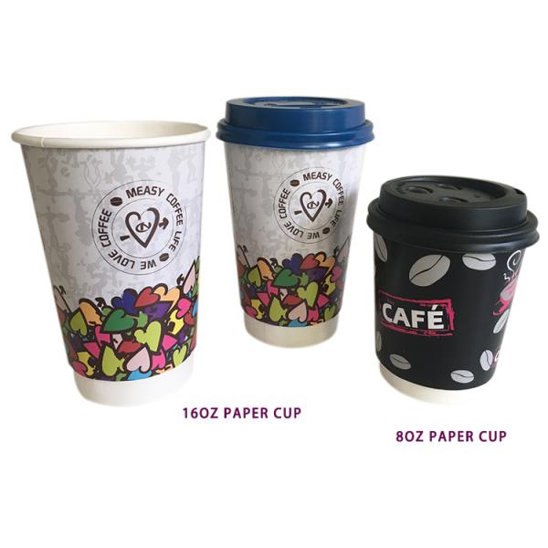 Biodegradable PLA PE Coated single wall paper Cups 1oz-4oz with Lids