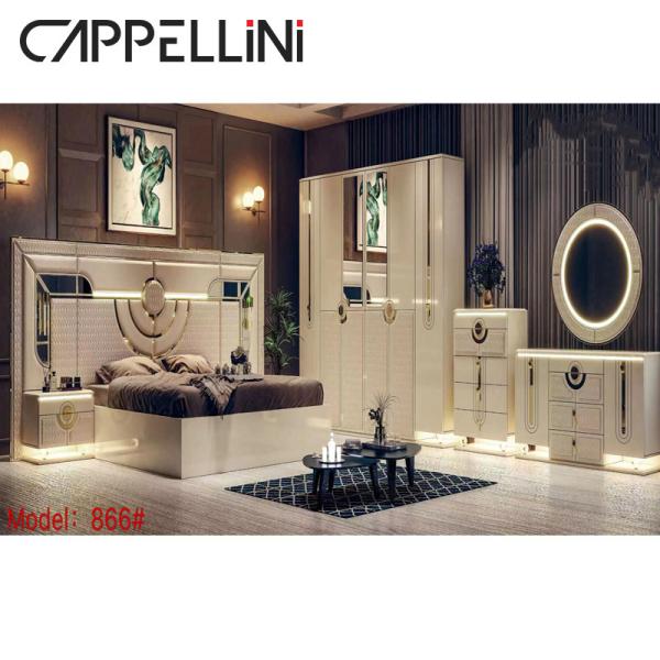 MDF PU Leather Home Bedroom Furniture Ashley Little Decor Pink Full Set White Mattress