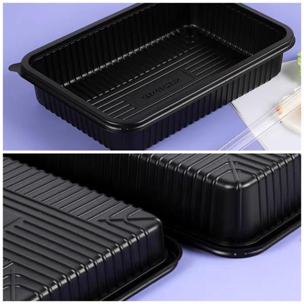 Beef And Mutton Roll Frozen Food Tray Plastic Disposable Food Container With Lid