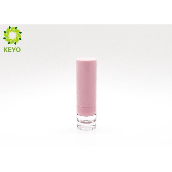 Pink Plastic Lipstick Tube Container , Round Empty Lipstick Cases Inner Cup 12.7mm
