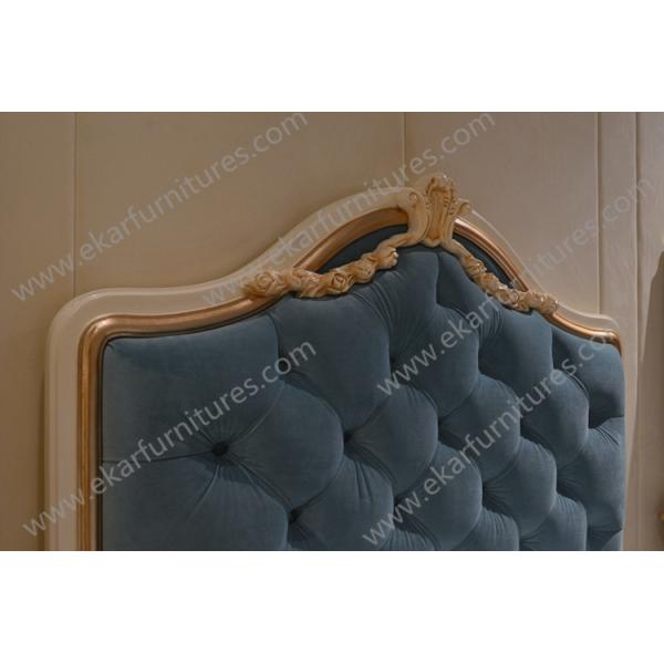 Boys Room Furniture 1.2 m Wooden Fabric Single Bed FB-116