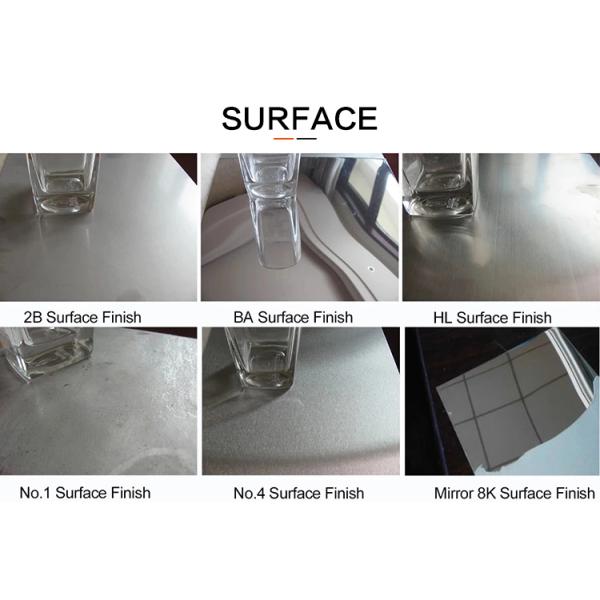 SS ASTM AISI JIS 301 201 304 Grade Stainless Steel Sheet 2B No 1 No 4 4K 8K Surface