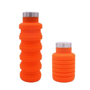 BPA Free Reusable Silicone Folding Water Bottle