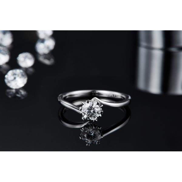 Lady 9k Round 7.5mm Moissanite Silver Ring Open Fashion Grandeur Jewelry