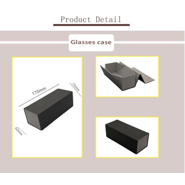 Black Rectangular Magnetic Sunglasses Case