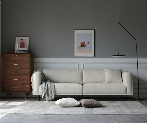 Modern Recliner Cream Couch Living Room Sectional Sofa Bed Italian Style