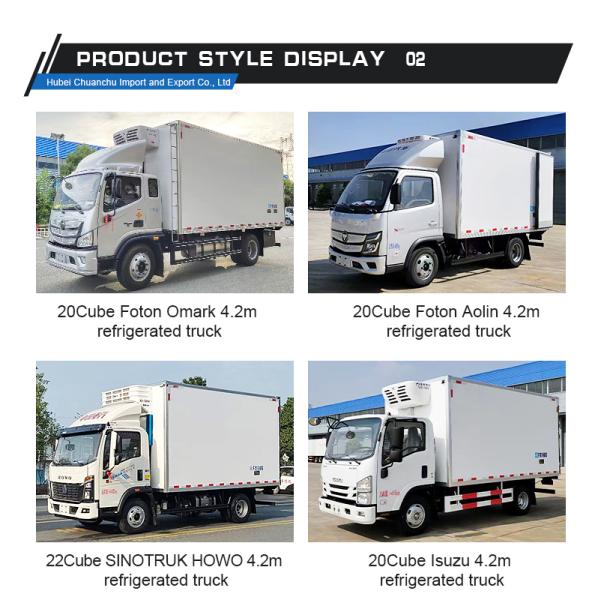 3 Tons 5 Tons 10 Tons Refrigerated Truck Euro 3 Emission Standard Box Dimensions L x W x H 4100*2100*2100 Refrigerator Truck
