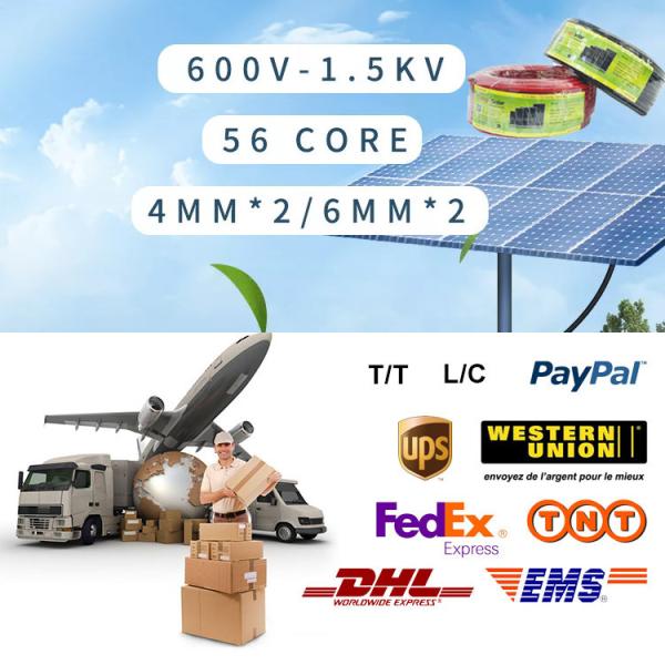 Low Voltage Tuv Solar Pv Cable Ul Approved 6mm2 4mm Connector