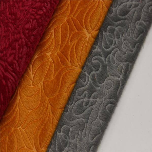 Buy Washable Sofa Cloth Fabric Embossed Microfiber Fabric Modern Design at wholesale prices